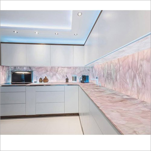 Rose Quartz Modular Kitchen Counter Tops