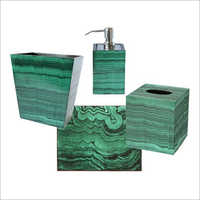 Designer Malachite Bath Set
