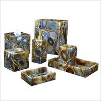 Designer Mother Of Pearl Bath Set