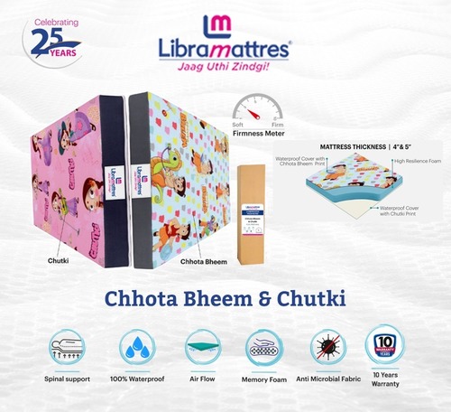 Libra Mattresses - Chhhota Bheem And Chutki Size: All Sizes Available
