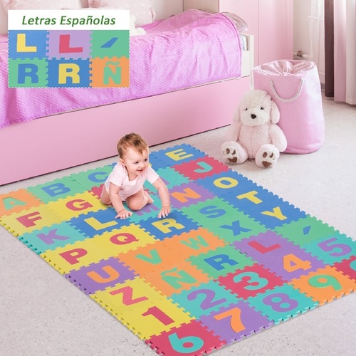 Kids Foam Puzzle Mat (3 Feet) - Foam Material, 3 x 3 Feet Dimensions | Ideal Floor Mat for Playtime with Random Shade Design