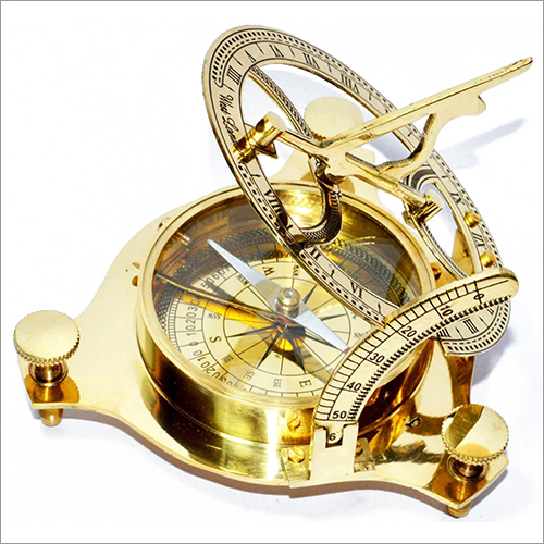Golden Brass Classic Sundial Compass