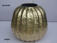 Rough Finished Aluminum Vase