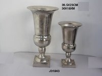 Rough Finished Aluminum Vase