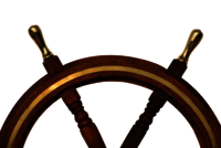 24 Inch Nautical Wooden Ship Wheel With Brass Ring And Brass Handle
