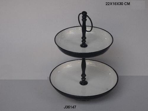 White Cake Stand Enamel Color