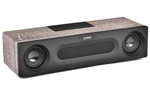 Pebble Basswoods Wireless Bluetooth Speaker|heavy Bass Sound|elegant Wooden Look|multi Playing Option|in-built Fm
