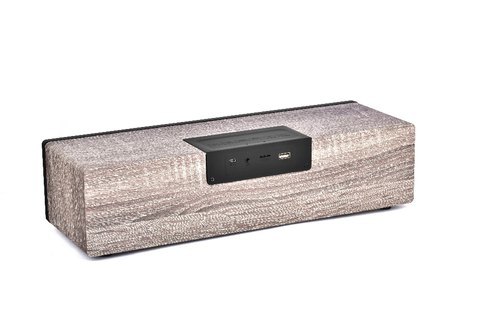Pebble Basswoods Wireless Bluetooth Speaker|heavy Bass Sound|elegant Wooden Look|multi Playing Option|in-built Fm