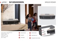 Pebble Basswoods Wireless Bluetooth Speaker|heavy Bass Sound|elegant Wooden Look|multi Playing Option|in-built Fm