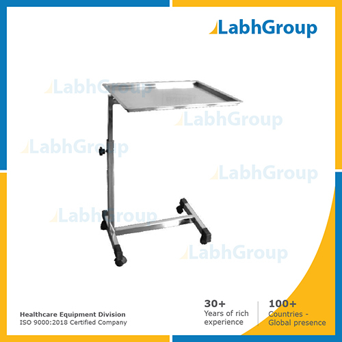 Stainless steel mayo's trolley for hospital room