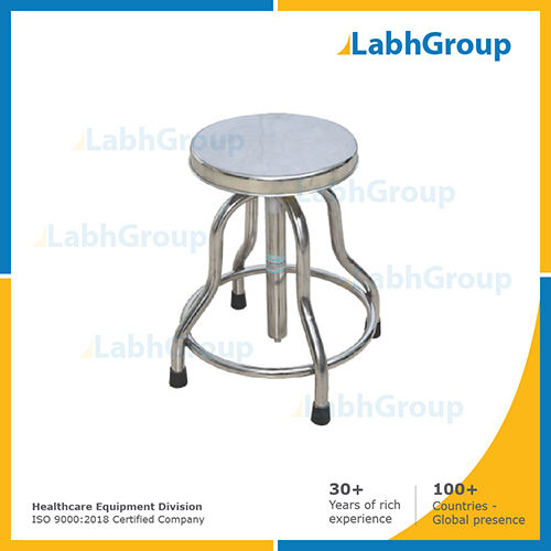 Stainless steel revolving stool for hospital room