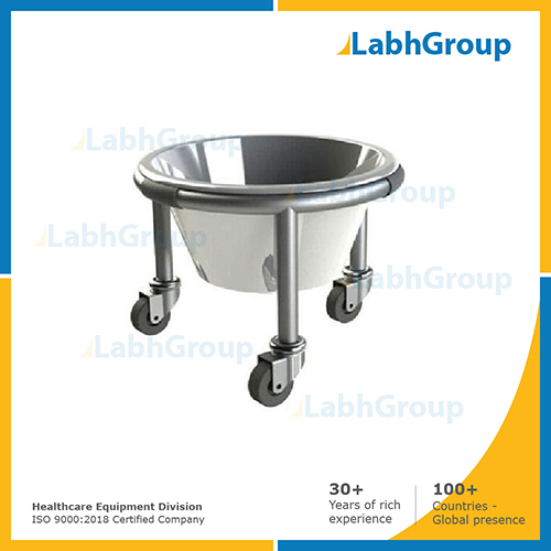 Stainless steel kick bucket for hospital room By LABH PROJECTS PVT. LTD.