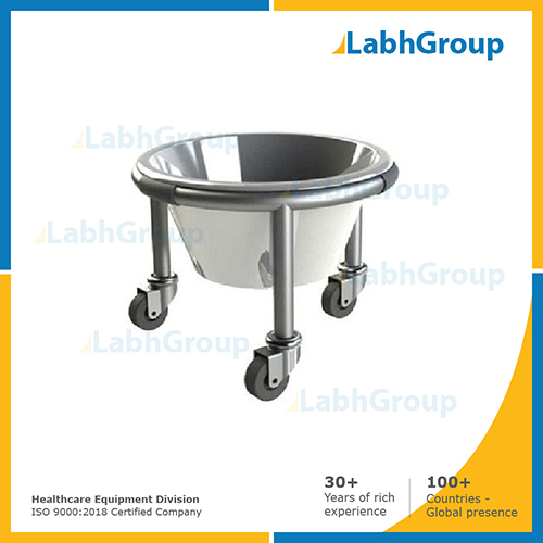 Stainless steel kick bucket for hospital room