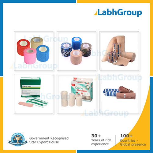 Elastic medical bandages and fabrics