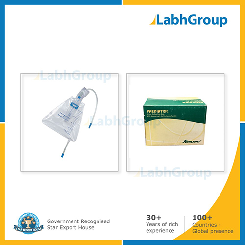 Urine collecting bag with measured volume chamber