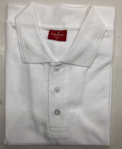 Mens White Polo T-Shirts