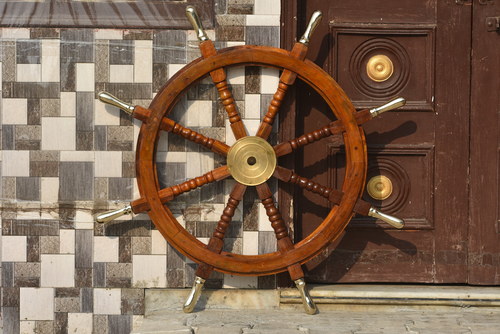 Nautical Wooden Ship Wheel 36 Inch With Brass Handle Wooden Ship Wheel For Boat And Ship Steering