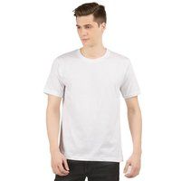 Mens White Round Neck T-Shirts