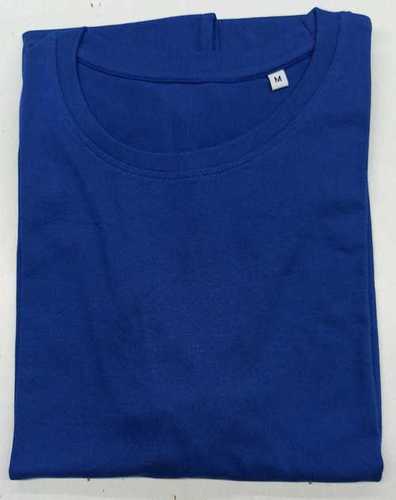 Mens Royal Blue Round Neck Half-Sleeves T-Shirts