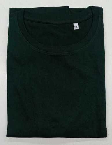 Mens Bottle Green Round Neck T-Shirts