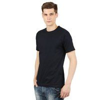 Mens Navy Blue Round Neck T-Shirts