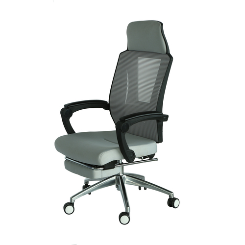 Revolving Chair - Nylon Frame, 1160mm Height x 500mm Width | Mesh Upholstered, High Density PU Foam, Multi Lock Tilt Mechanism, Adjustable Lumbar Support, Chrome Gas Lift, Collapsible Footrest