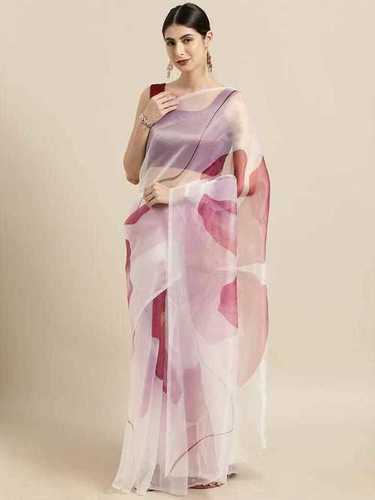 Multi Colour Ladies Organza Saree