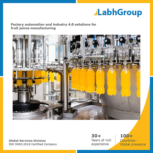 Factory automation and industry 4.0 solutions for Fruit juices manufacturing