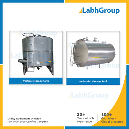 Stainless steel vertical & horizontal storage tank for edible oil