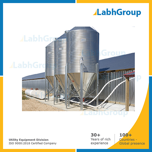 Stainless steel storage silos for chemicals