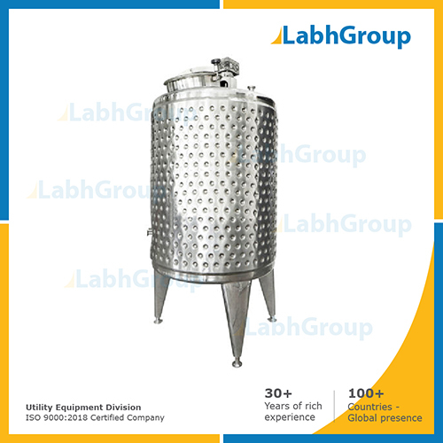 Stainless steel dimple jacketed tank