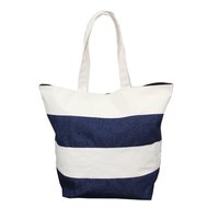 12 Oz Natural Canvas / Denim Fabric Tote Bag With Inside Polyester Lining