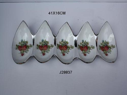 All Metal Bowl With Floral Pattern And Food Safe Enamel