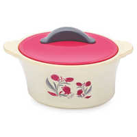Plastic Casserole - 1.5 Liters, 25x20x15 Cm Red Oval | Lightweight, Snap-on Lid