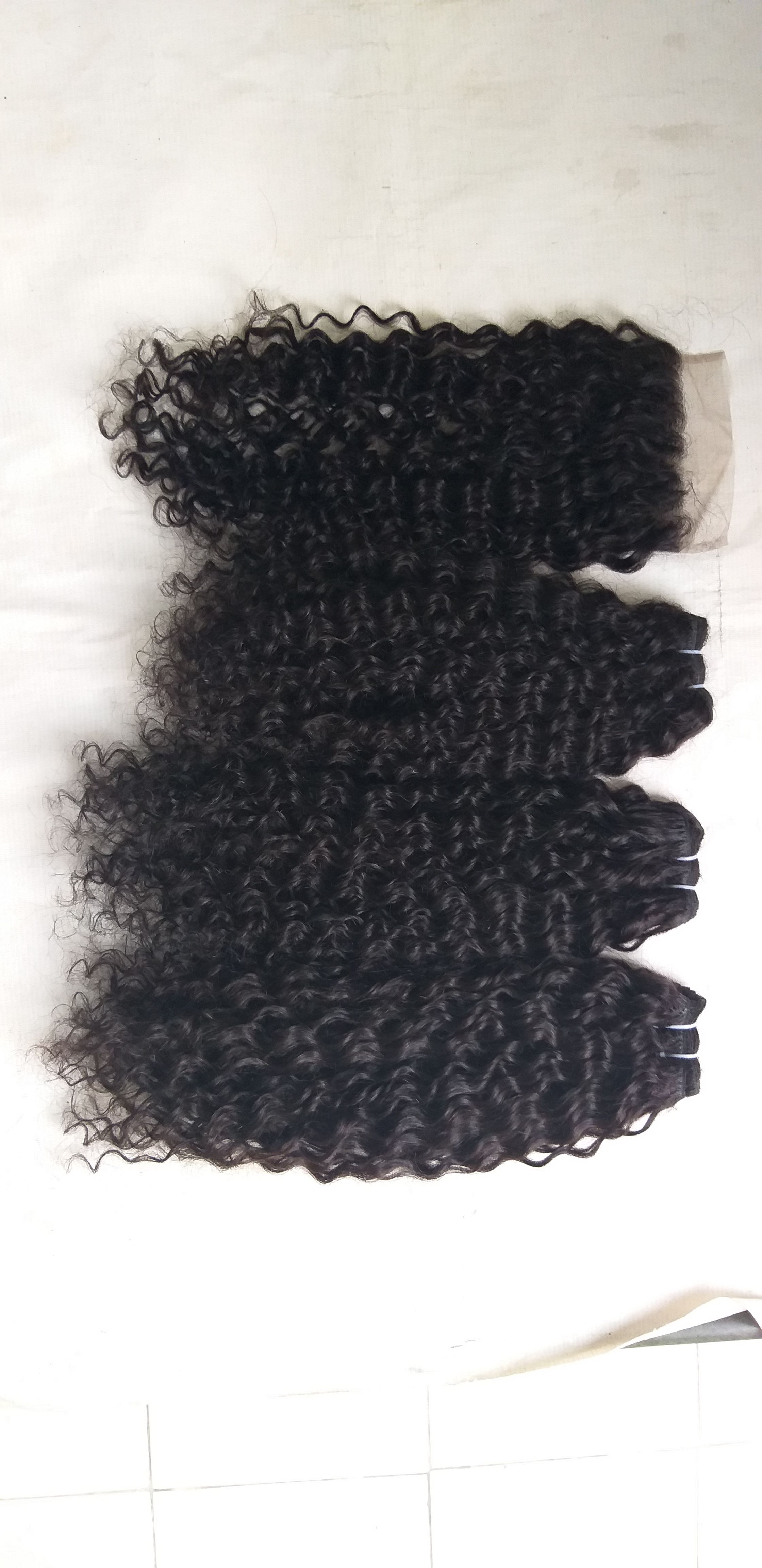 Steamed Curly Human Hair Indian Human Hair