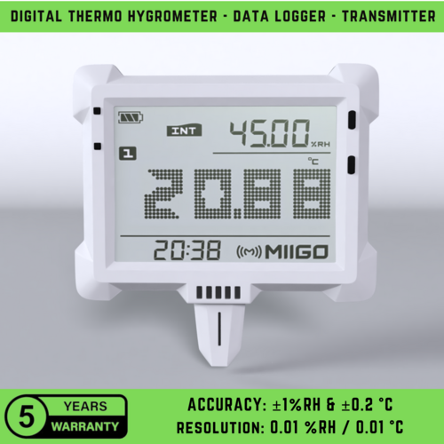 Digital Thermo Hygrometer Blue-H-B-THI - Bluetooth, Wireless, Online from MIIGO ONLINE  LLP