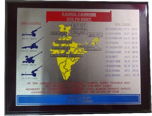 Rectangular Polished Metal Appreciation Plaques And Mementos