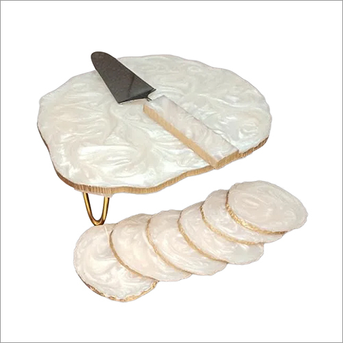 Resin Cake Stand With Coaster