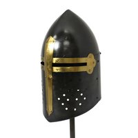 CAPACETE MEDIEVAL do ARMOR da IDADE do ~ medieval Antique preto do capacete do Armor do Acar-loaf