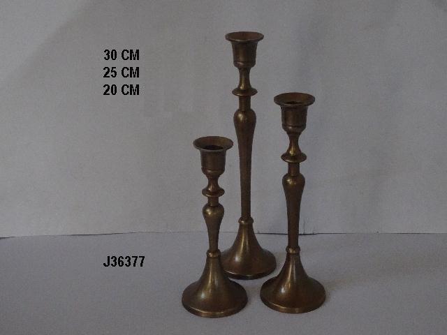 Aluminum Candle Stick Holder With Brass Finish
