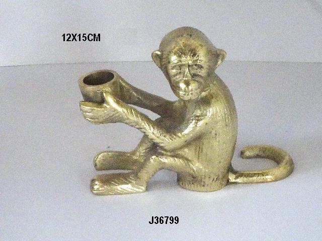 Aluminum Candle Stick Holder With Brass Finish
