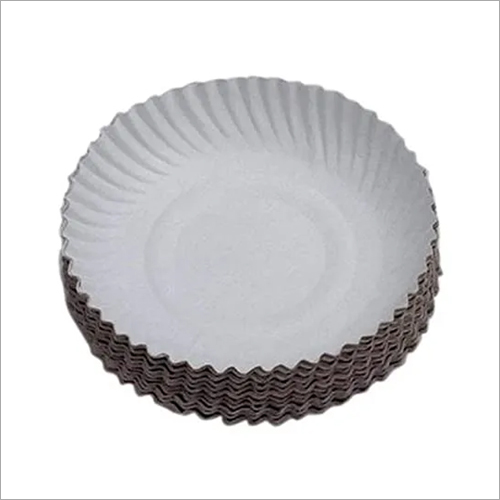 8 Inch Paper Plate - Silver Coated & White Paper, Round Shape, Plain & Printed Patterns | Non-Washable, Ideal for Festivals & Bakeries