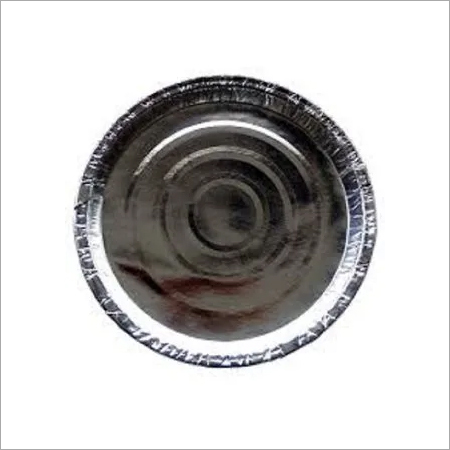 Silver Coated Paper Plate - 6 Inch Round, Non-Washable, Plain and Printed Design for Festivals and Bakeries