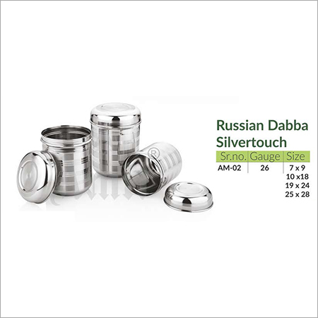 Russian Dabba Silvertouch By AMIT METALS