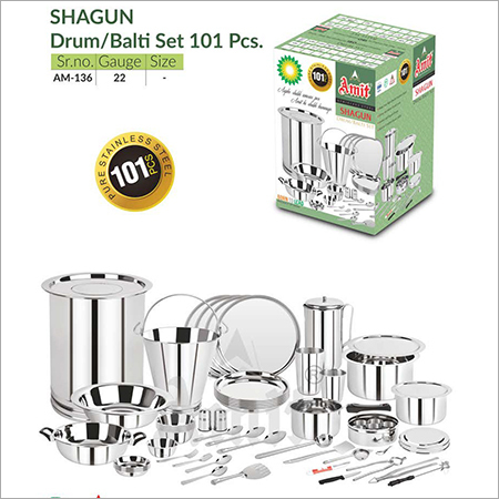 Shagun Drum Balti Set 101 Pcs