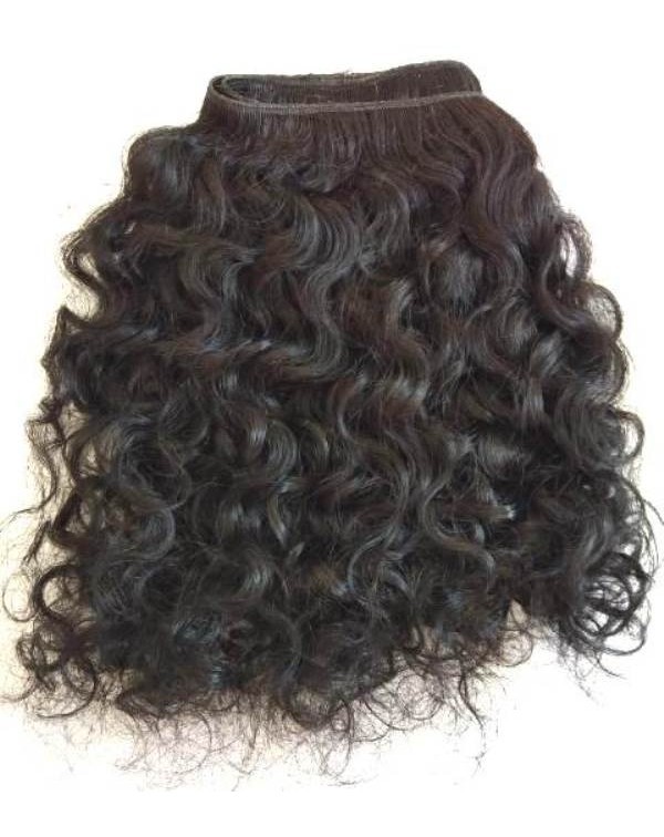 Short Curly Virgin Indian Human Hair Extensions