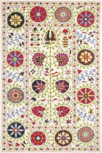 Multicolour Suzani Hand Tufted Carpet