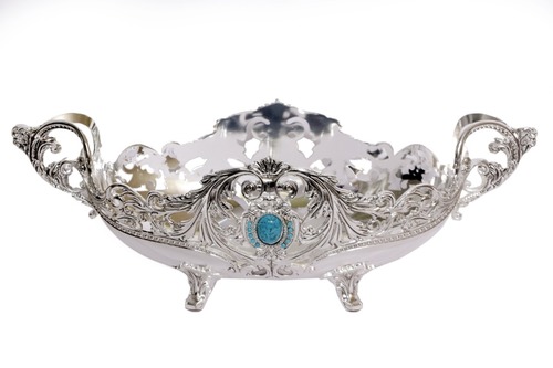Home Decorative Glossy Finish Silver Articles