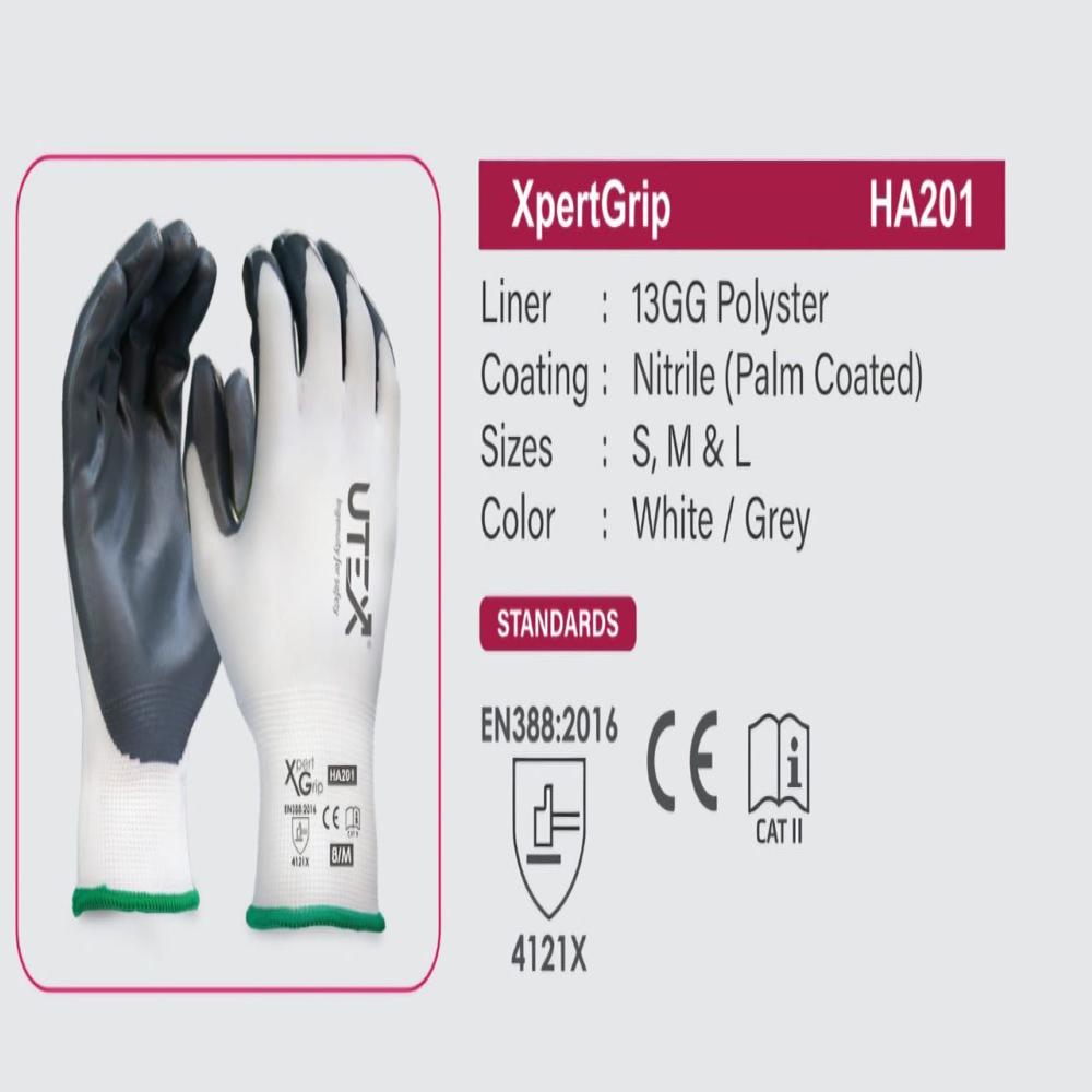 UTEX HA 201 NITRILE HAND GLOVES