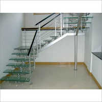 Eco Friendly Stainless Steel Staircase Glass Railing